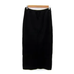 ヌナ Neuna ニットスカート タイトスカート ロング丈 無地 スリット M 黒 ブラック /SY15