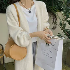 【６色】ロングニットカーディガン 無地 長袖 レディース おしゃれ★前開き 羽織 トップス きれいめ アウター カジュアル ニットウェア