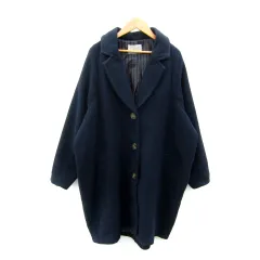 ノアールレーベル n'OrLABEL チェスターコート ロング丈 無地 2 紺 ネイビー /SY8