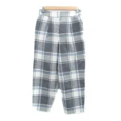 アーバンリサーチ URBAN RESEARCH ワイドテーパードパンツ 七分丈 チェック柄 F マルチカラー グレー /HO12