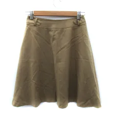 ニューヨーカー NEWYORKER フレアスカート ひざ丈 9 ベージュ /SM24