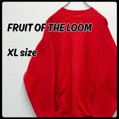 FRUIT OF T HE LOOM スウェット トレーナー USA製 XLサイズ レッド 古着 フルーツオブザルーム