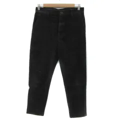 B&Y ユナイテッドアローズ BEAUTY&YOUTH ビューティー&ユース コーデュロイテーパードパンツ ロング丈 無地 M チャコールブラック /YS5