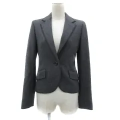 コムサデモード COMME CA DU MODE テーラードジャケット ミドル丈 シングルボタン 総裏地 9 ダークグレー /YS26
