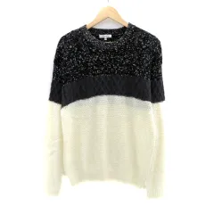 グローバルワーク GLOBAL WORK ニット セーター クルーネック 長袖 XL マルチカラー オフホワイト /HO41