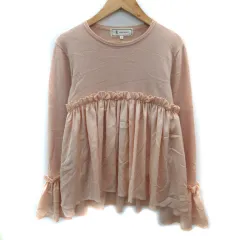 ロペピクニック ROPE Picnic ニット カットソー 長袖 ギャザー フリル 切替 36 S ピンクベージュ /SM18