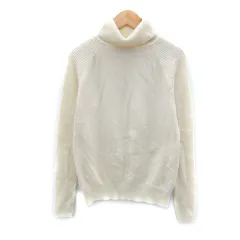 アングリッド UNGRID リブニット カットソー 長袖 タートルネック 無地 F 白 オフホワイト /SY22