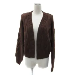 マーキュリーデュオ MERCURYDUO ニットカーディガン ミドル丈 前開き F 茶 ブラウン /YS33