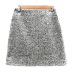 ロペピクニック ROPE Picnic 台形スカート ミニ丈 38 M グレー 黒 ブラック /HO24