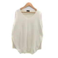 アパートバイローリーズ apart by lowrys ニット カットソー Vネック 長袖 無地 F アイボリー /HO47