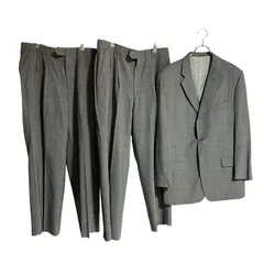  Calvin Klein カルバンクライン ３点 セットアップ ジャケット スラックス グレー メンズ 40【RE344】