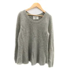 シップス SHIPS ニット セーター ラウンドネック 長袖 フレア カシミア グレー /HO39