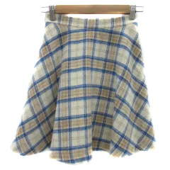 プロポーション ボディドレッシング PROPORTION BODY DRESSING フレアスカート ミニ丈 チェック柄 1 マルチカラー 白 ホワイト /YS7