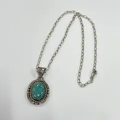 古着 スターリング シルバー ターコイズ ネックレス チェーン ペンダント インディアン ジュエリー メンズ - ISItems【USED】【古着】【中古】50152098