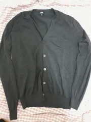 UNIQLO ユニクロ ウール カーディガン Lサイズ 深緑色