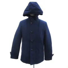 ティーケーミクスパイス タケオキクチ THE SHOP TK MIXPICE 中綿コート ショート丈 フード付き 無地 L 紺 ネイビー /YS19