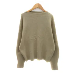 ミラオーウェン Mila Owen ニット セーター 長袖 ボートネック 0 ベージュ /YK27