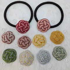 ❉梅結び❉ 水引ヘアゴム 2個セット  【選べるカラー】