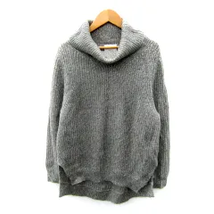 プラステ PLST ニット セーター 長袖 オフタートルネック 無地 モヘヤ混 2 グレー /SY27