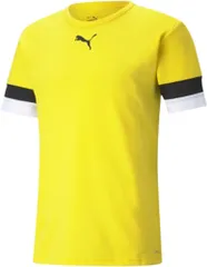 プーマ PUMA サッカー TEAMRISE ゲームシャツ メンズ 男性 フットサル Tシャツ 半袖 トップス ウェア ドライ 吸水速乾 トレーニング 練習 クラブ 部活 試合 着替え  705141 07 CYBERYELLOW-PUMAB