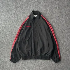 90ｓ　adidas　デザインジャケット　刺繍ロゴ　デサント　XO　ワンポイント