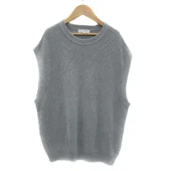 ユナイテッドアローズ A DAY IN THE LIFE UNITED ARROWS ニットベスト プルオーバー ミドル丈 ラウンドネック 大きいサイズ XL ライトグレー /YS17