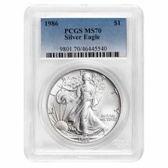 1986年 アメリカン シルバー イーグル MS-70 PCGS - メルカリ