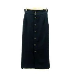 アクアガール aquagirl ボタンダウンスカート タイトスカート ロング丈 マキシ丈 無地 36 S モスグリーン /SY13