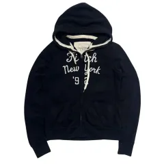 アバクロンビー y2k ヴィンテージ ブラック フードジップアップ M