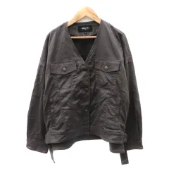 コムサイズム COMME CA ISM ブルゾンジャケット ミドル丈 スエード調 オーバーサイズ 9 チャコールグレー /YK34