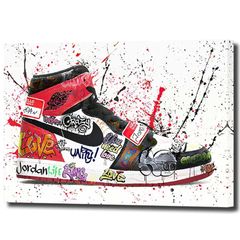 水晶絵 NIKE ナイキ スニーカー アートパネル 絵 絵画 額絵 額縁