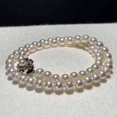 あこや真珠 ネックレス アコヤパール テリ巻き最高 6.0〜6.4㎜ M840