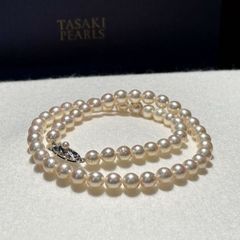 タサキ あこや真珠 パールネックレス シルバー刻印 6.5-7.0mm - メルカリ