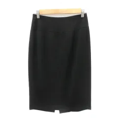 デュラスアンビエント DURAS ambient タイトスカート ミモレ丈 スリット 2 黒 ブラック /YK52