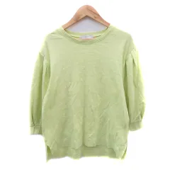 エニィファム anyFam カットソー 七分袖 2 黄緑 /YK41