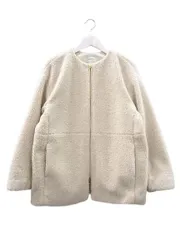 グリーンレーベルリラクシング ユナイテッドアローズ green label relaxing ボア ノーカラー ブルゾン F ナチュラル アイボリー系 2025AW アウター 上着 ジャケット コート