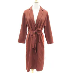 ザショップティーケー THE SHOP TK スプリングコート ロング丈 リボン M テラコッタ 茶 /YM9