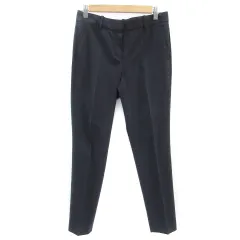 セオリー Theory スラックスパンツ テーパードパンツ アンクル丈 ストライプ柄 0 ネイビー 紺 /YM25