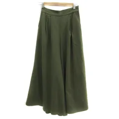 アーバンリサーチ URBAN RESEARCH ITEMS スカーチョ ガウチョパンツ ワイドパンツ 七分丈 無地 F カーキ /YS16