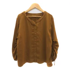 ビームスハート BEAMS HEART ブラウス カットソー 長袖 ブラウン /YK10