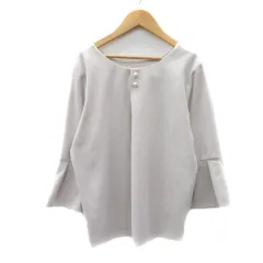 ロペピクニック ROPE Picnic ブラウス カットソー 七分袖 オーバーサイズ 36 S ライトグレー /YK35