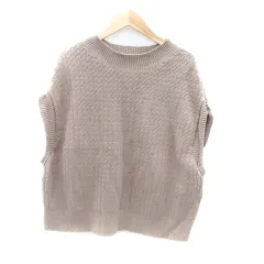 スナイデル SNIDEL ニット セーター ハイネック フレンチスリーブ ONE 茶色 ブラウン /HO38