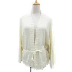 サマンサモスモス SM2 カーディガン ミドル丈 前開き リボン F オフホワイト 白 /YM23