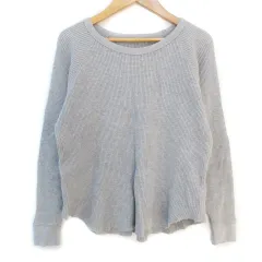 フリークスストア FREAKS STORE カットソー ワッフル 長袖 ラウンドネック 無地 F 杢グレー /FF22