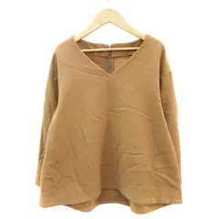 ロペピクニック ROPE Picnic カットソー 八分袖 Vネック 38 M ブラウン 茶 /YM30