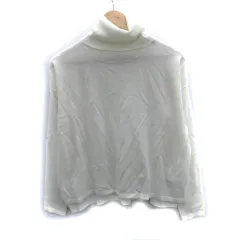 アースミュージック&エコロジー EARTH MUSIC & ECOLOGY ニット セーター 長袖 タートルネック M アイボリー /SM31