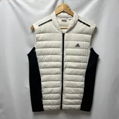 正規品/L アディダス ゴルフ グースダウン 白 機能性 ベスト