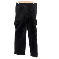 プーマ PUMA カーゴパンツ イージー ロング丈 ロゴ刺繍 ナイロン L 黒 ブラック /HO25