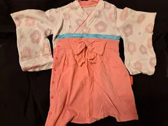 Augelute 70サイズ ピンク　袴風　花柄ロンパース　ベビー　お祝い　七五三　お正月　ひな祭り　女の子　一才　お誕生日　初節句　お食い初め　赤ちゃん　袴　着物　お宮参り　100日祝い