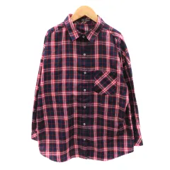 スプレイ プレミアム SPRAY PREMIUM カジュアルシャツ 長袖 チェック柄 オーバーサイズ M マルチカラー 紺 ネイビー /YK25